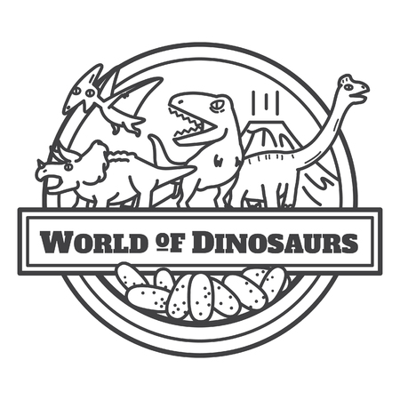 World of Dinosaurs design.のイラスト素材