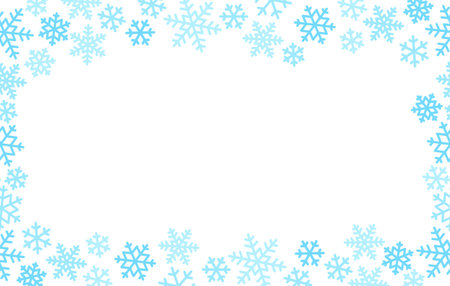 snow frost frame decorative ornament vector backgroundのイラスト素材