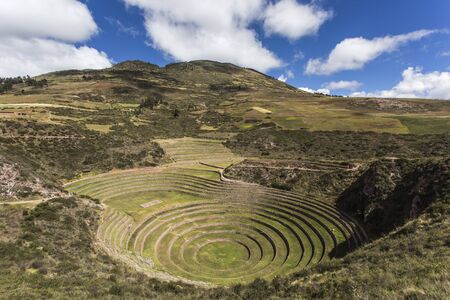 The Incan agricultural terraces at Moray. Peruの写真素材