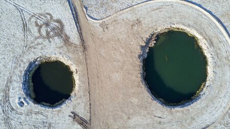 Ojos del Salar. Eyes of the Salt Panの写真素材