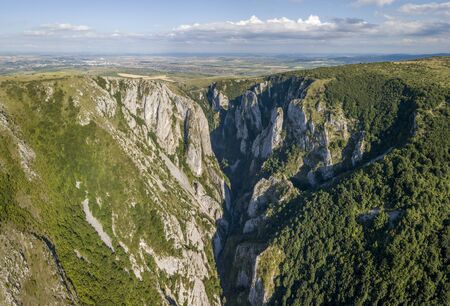 Aerial view of Turda Gorgeの写真素材