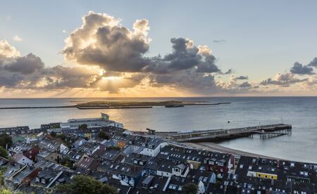 Sunrise over the island of Helgolandの写真素材