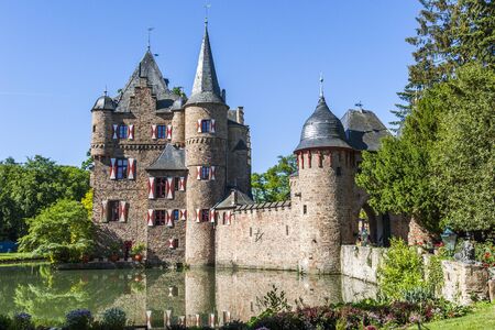 Well-preserved medieval castle located on the beautiful lakeのeditorial素材
