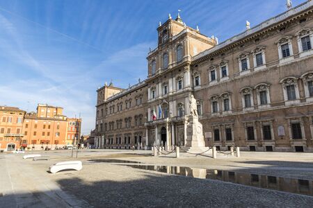 View of royal palace in Modena, Italyのeditorial素材