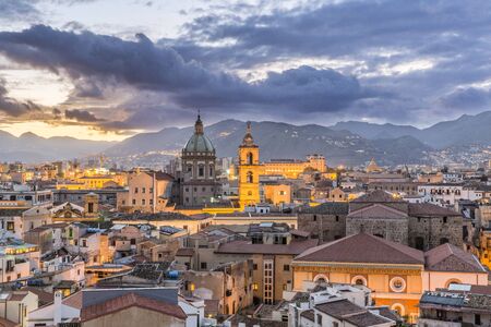 Evening view of Palermoの写真素材