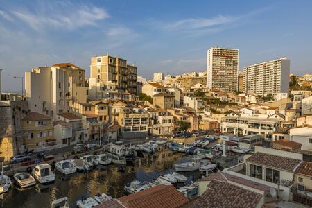 MARSEILLE, FRANCE - OCTOBER 02, 2017: The Vallon des Auffes - a little traditional fishing havenのeditorial素材