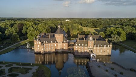Aerial view of Anholt castle in Isselburg, Germanyのeditorial素材