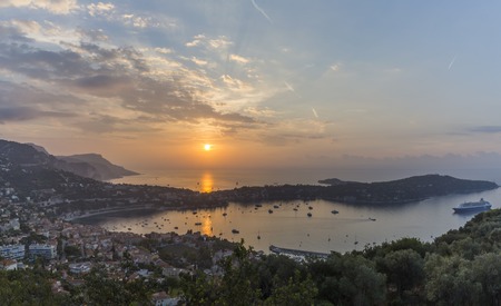 Sunrise over Cap Ferrat on French Rivieraの写真素材