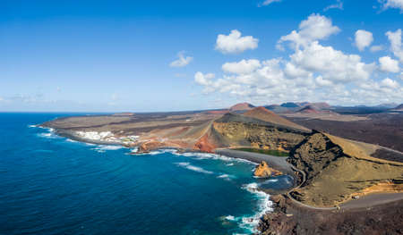 The Green Lagoon Lago Verde on Lanzarote, Spainの写真素材