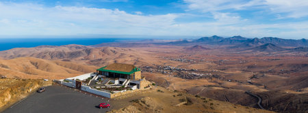 Morro Velosa Viewpoint on the Canary island of Fuerteventura, Spainの写真素材