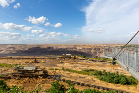 The view of the Tagebau Garzweiler, a surface mine in the German state of North Rhine-Westphalia