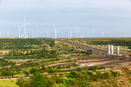 The view of the Tagebau Garzweiler, a surface mine in the German state of North Rhine-Westphalia