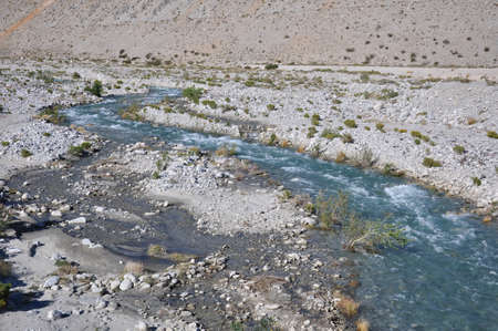 Water flows through the desert near Palm Springs, California.