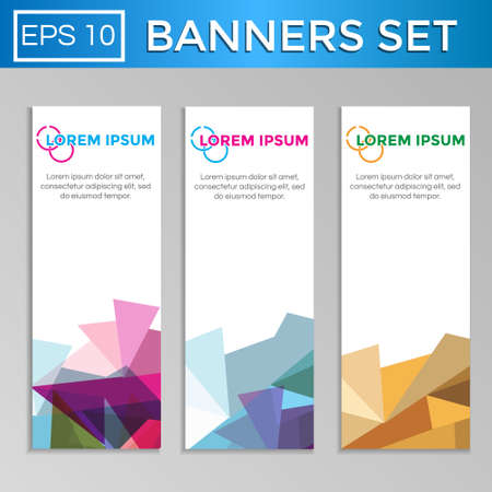 Abstract geometric set of bannersのイラスト素材