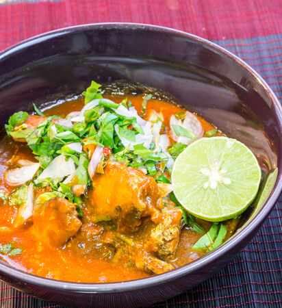 Spicy Sardines in tomato sauce canned fish ,Yum thai food styleの写真素材