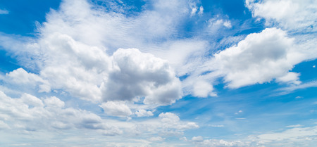 Blue sky with cloudの写真素材