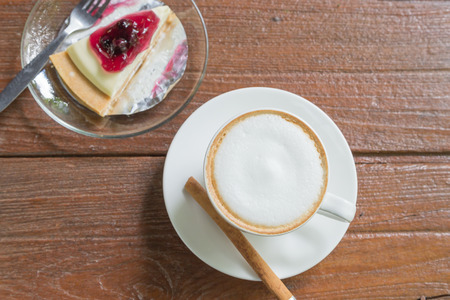 Hot cappuccino coffee cupの写真素材