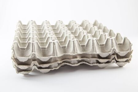 Eggs carton box  on white background