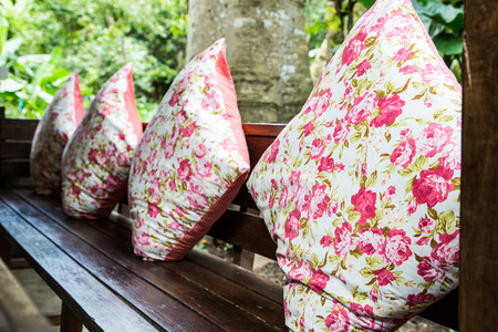 Decorative pillow natural Fabricの写真素材