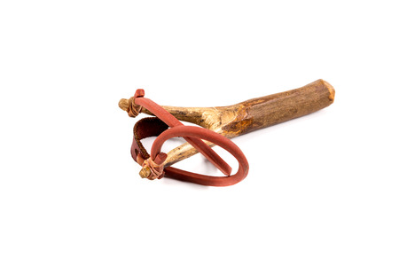 catapult isolated on white backgroundの写真素材