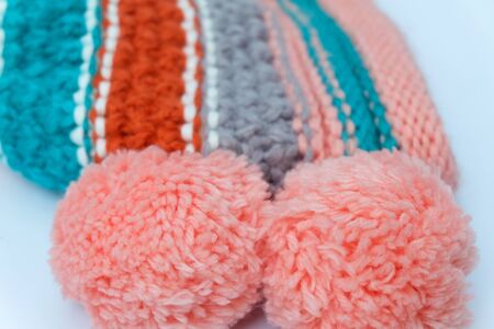 colorful yarn knitting new style isolated on background