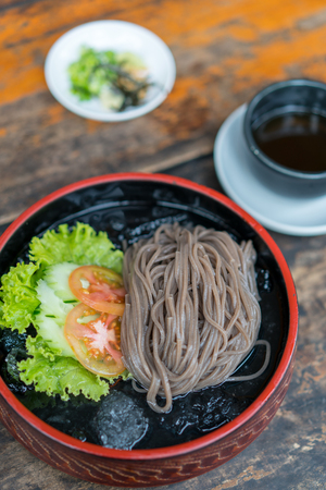 Soba noodles japanese foodの写真素材