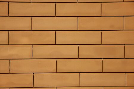 Part of a new and clean brick wall の写真素材