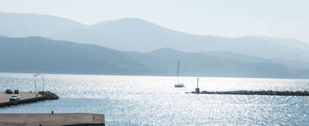 Greek harborの写真素材