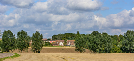 Summer skies over Boreham, an Essex village in Englandの写真素材