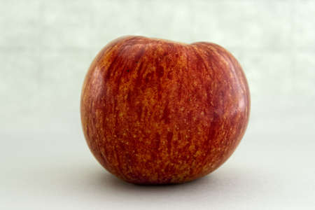 Beautiful red apple on white backgroundの写真素材