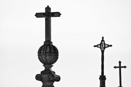 Crosses of three different formatsの写真素材