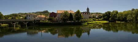 Panoramic over the river &quot,Vez&quot,の写真素材
