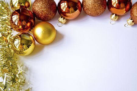 Beautiful Christmas frame with amazing colors in white backgroundの写真素材