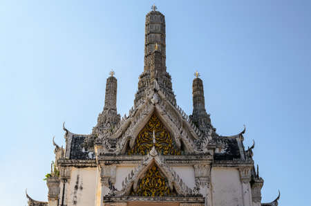White pagoda in Phra Nakhon Khiri Historical Park in Petchaburi, Thailandのeditorial素材