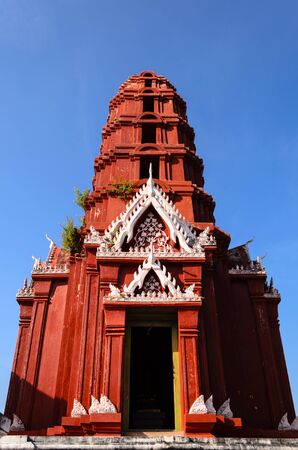 Red Pagoda in Wat Phra Kaeo at Phra Nakhon Khiri Historical Park, Petchaburi, Thailandのeditorial素材