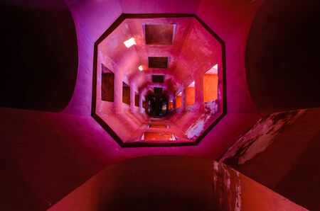 Roof interior of red Pagodaのeditorial素材