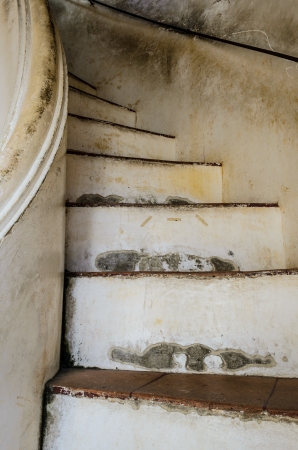 the old stone stairs going from a cellarの写真素材