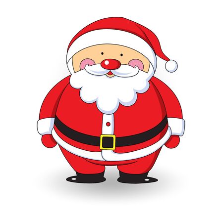 Santa claus on white backgroundのイラスト素材