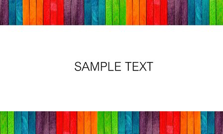 colorful wood ice-cream stick  on white backgroundの写真素材