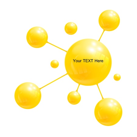 3D Spheres Network Abstract Vector Web Designのイラスト素材