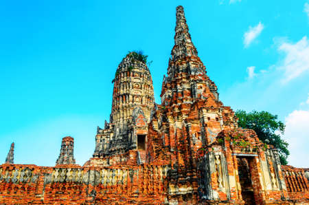 Temple in Ayutthaya Historical Park , Thailandの写真素材