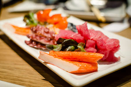 fresh sushi traditional japanese foodの写真素材