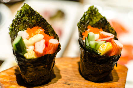 fresh sushi traditional japanese foodの写真素材