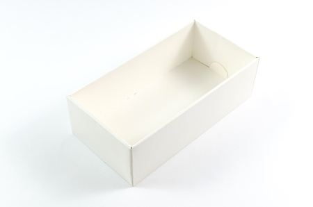White box isolated on white backgroundの写真素材
