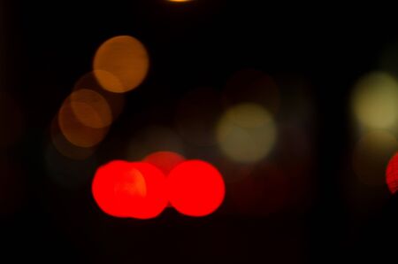Photo of bokeh lights on black backgroundの写真素材