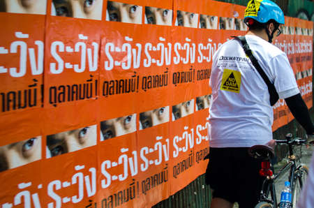 BANGKOK - Sep 22  Protesters hold an anti-Mae Wong Dam rally on September 22,2013 in Bangkok,...