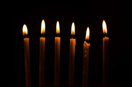 candle against black backgroundの写真素材