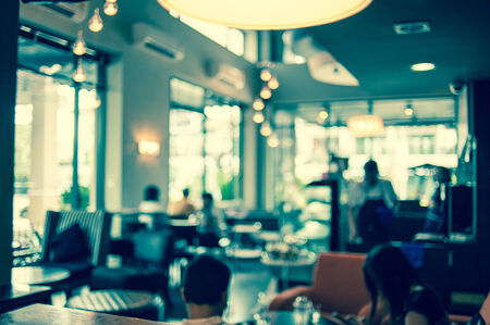 Coffee shop blur background - vintage effect style pictures