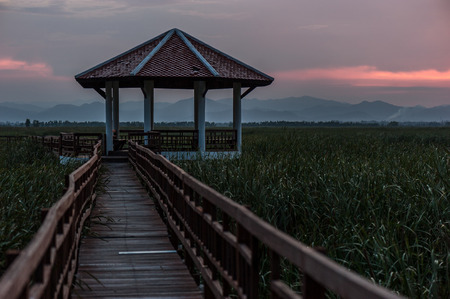 Beautiful Sunset at Sam Roi Yod National Park, Thailand.の写真素材