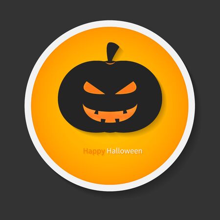 Halloween pumpkin background. Vector for tags, labels or stickersのイラスト素材